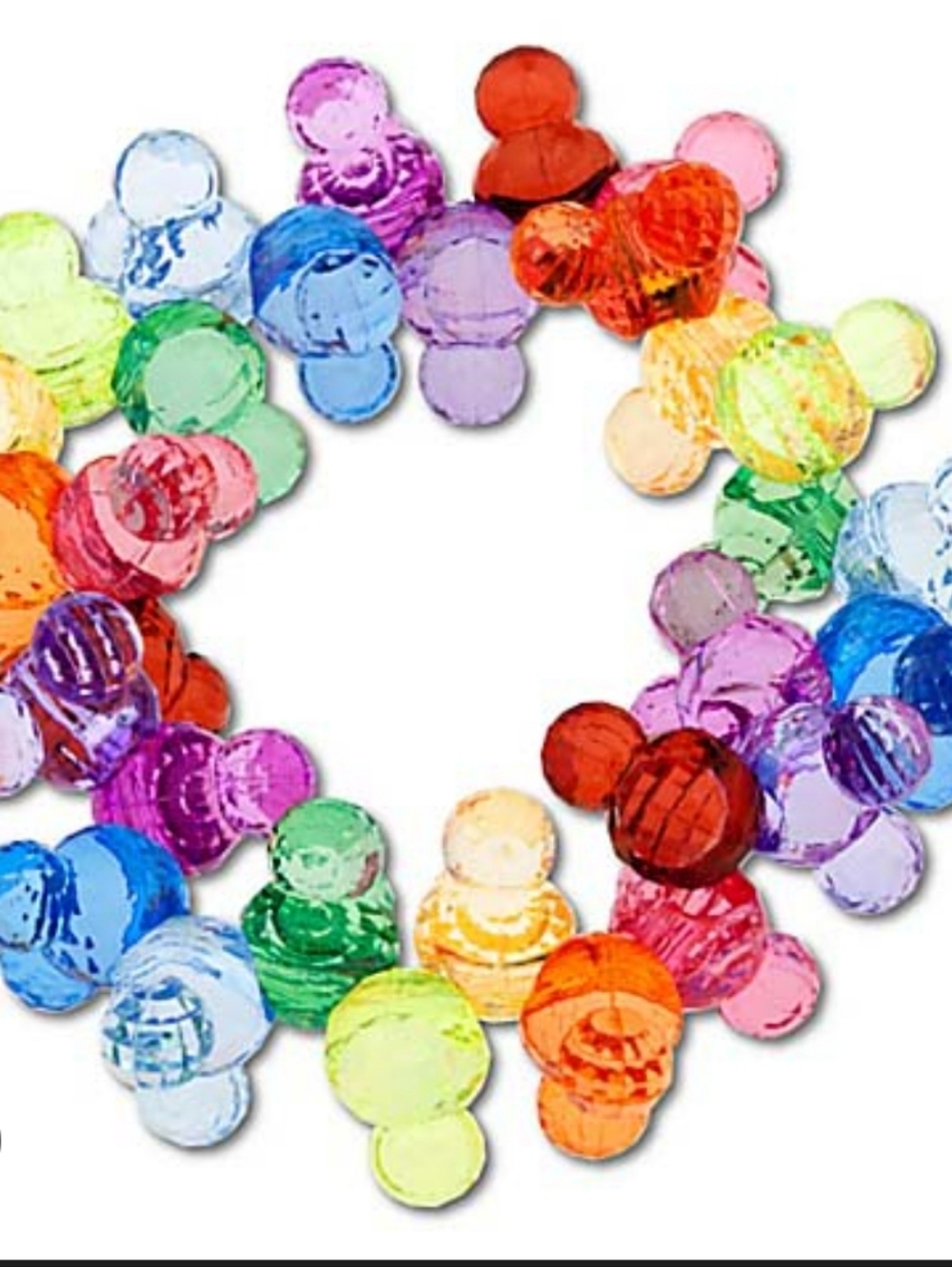 Authentic Disney Parks Rainbow Prism Mickey Bead Bracelet - Retired
